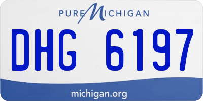 MI license plate DHG6197