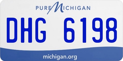 MI license plate DHG6198