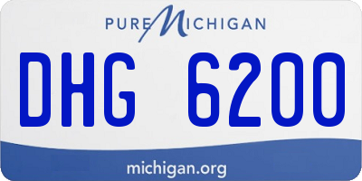 MI license plate DHG6200