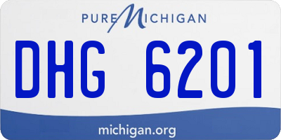 MI license plate DHG6201