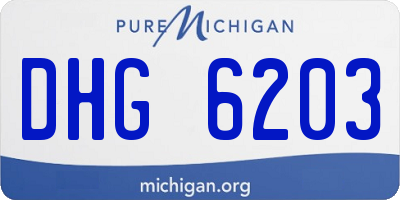 MI license plate DHG6203