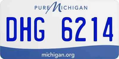 MI license plate DHG6214