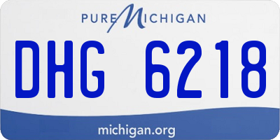 MI license plate DHG6218