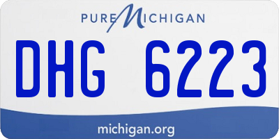 MI license plate DHG6223
