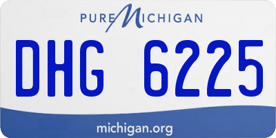 MI license plate DHG6225