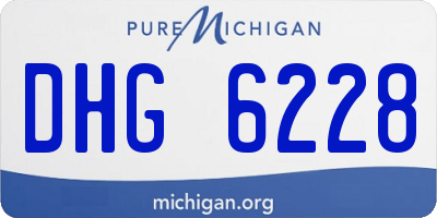 MI license plate DHG6228