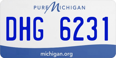 MI license plate DHG6231