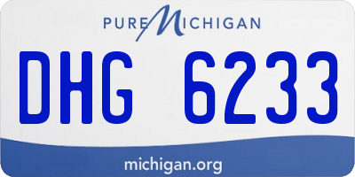 MI license plate DHG6233