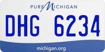 MI license plate DHG6234