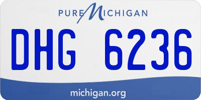 MI license plate DHG6236