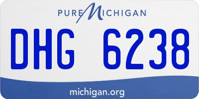 MI license plate DHG6238