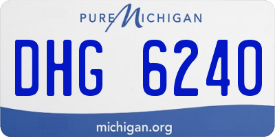 MI license plate DHG6240