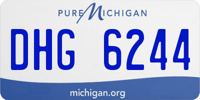 MI license plate DHG6244