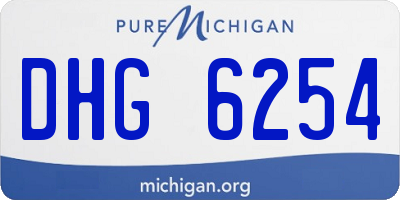 MI license plate DHG6254