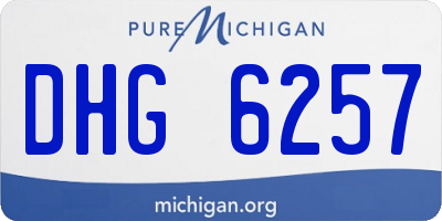 MI license plate DHG6257