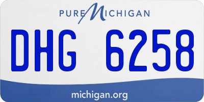 MI license plate DHG6258