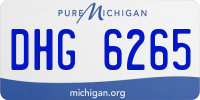 MI license plate DHG6265