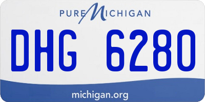 MI license plate DHG6280