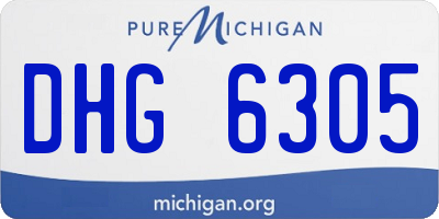 MI license plate DHG6305