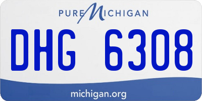 MI license plate DHG6308