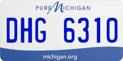 MI license plate DHG6310