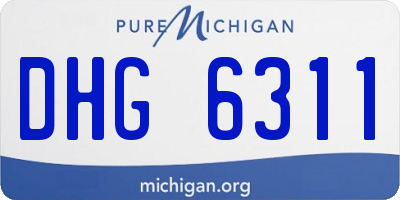 MI license plate DHG6311
