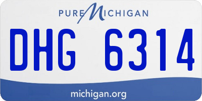 MI license plate DHG6314