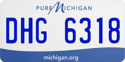 MI license plate DHG6318