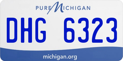 MI license plate DHG6323