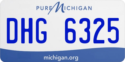 MI license plate DHG6325