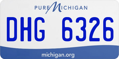 MI license plate DHG6326