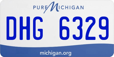 MI license plate DHG6329