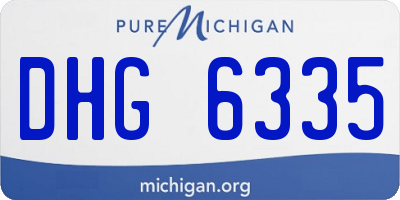 MI license plate DHG6335