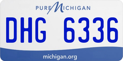 MI license plate DHG6336