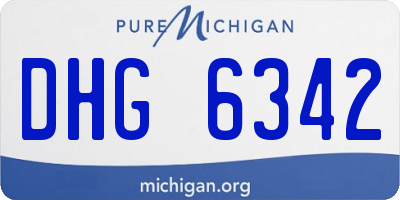 MI license plate DHG6342