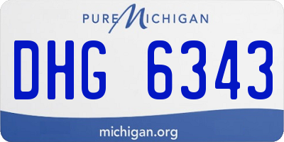 MI license plate DHG6343
