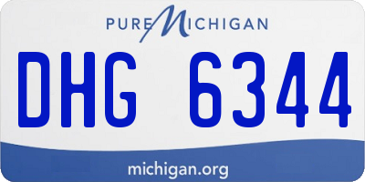 MI license plate DHG6344