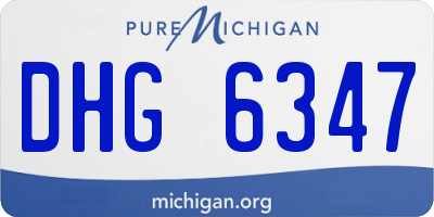 MI license plate DHG6347