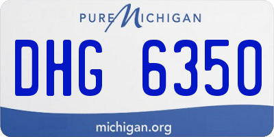MI license plate DHG6350
