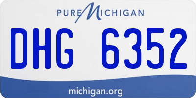 MI license plate DHG6352