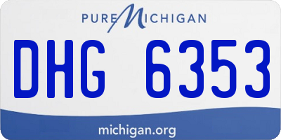 MI license plate DHG6353