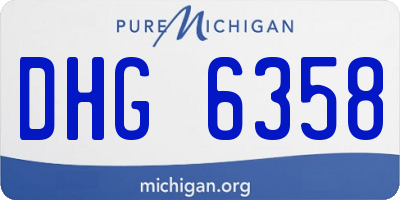 MI license plate DHG6358