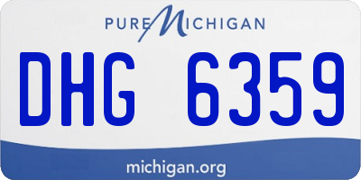 MI license plate DHG6359
