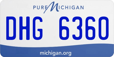 MI license plate DHG6360
