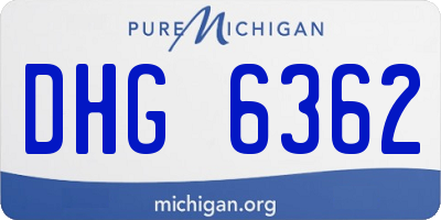 MI license plate DHG6362