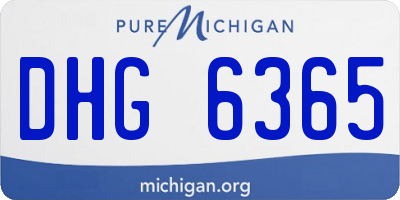 MI license plate DHG6365