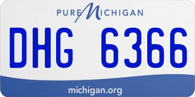 MI license plate DHG6366
