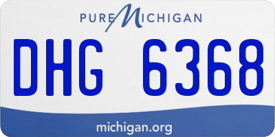 MI license plate DHG6368