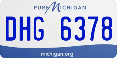 MI license plate DHG6378