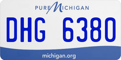 MI license plate DHG6380